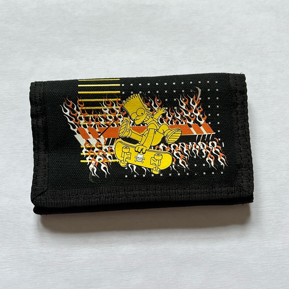 Vintage Bart Simpson Wallet / 2008 / The Simpsons / Velcro
